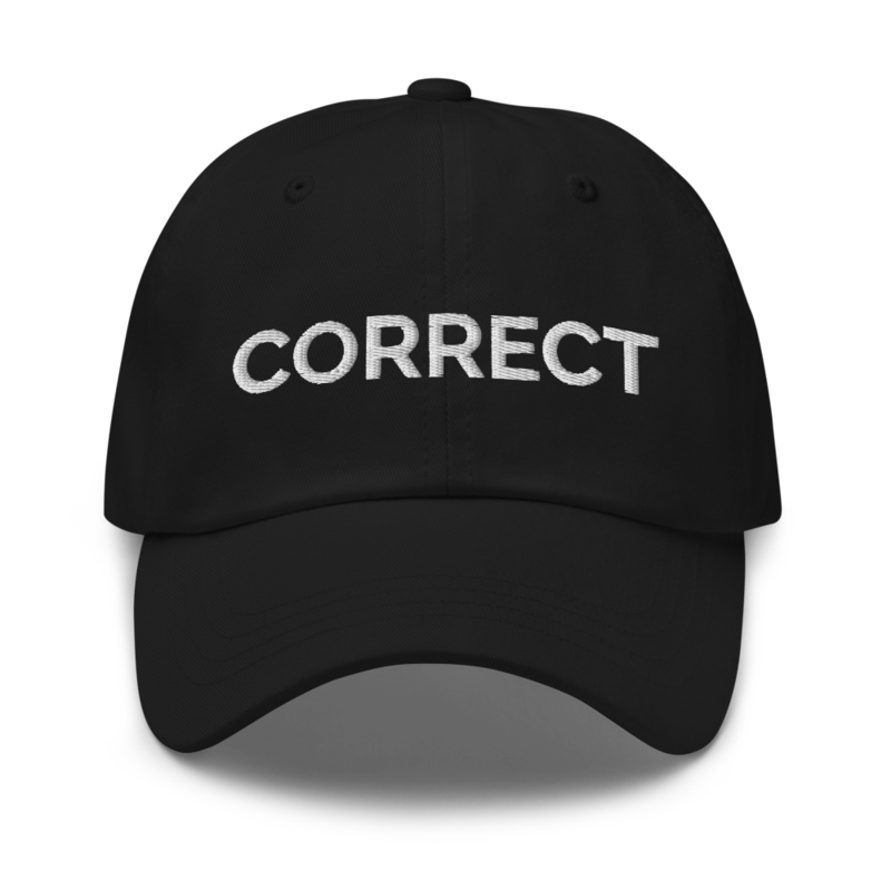 Correct Hat - Black