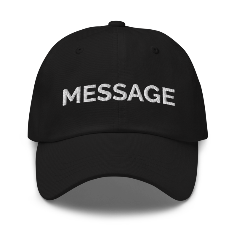 Message Hat - Black