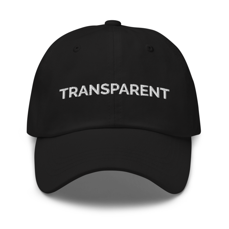 Transparent Hat - Black