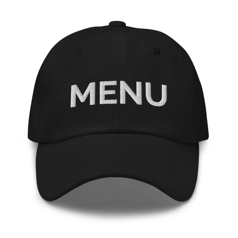 Menu Hat - Black