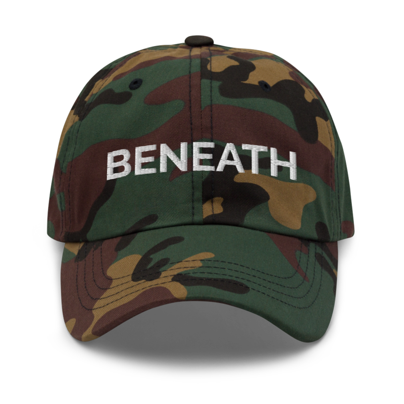 Beneath Hat - Green Camo