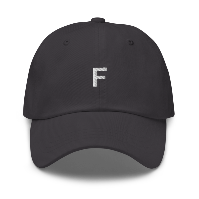 F Hat - Dark Grey