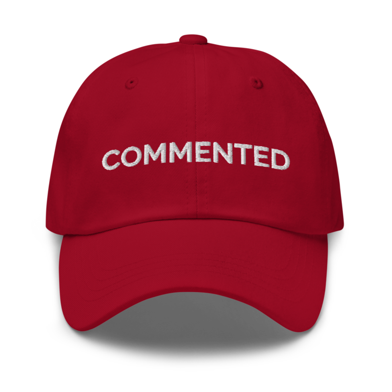 Commented Hat - Cranberry