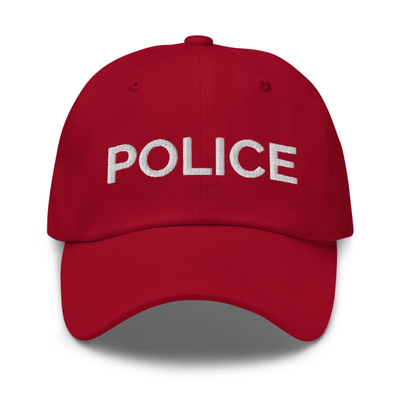 Police Hat - Cranberry