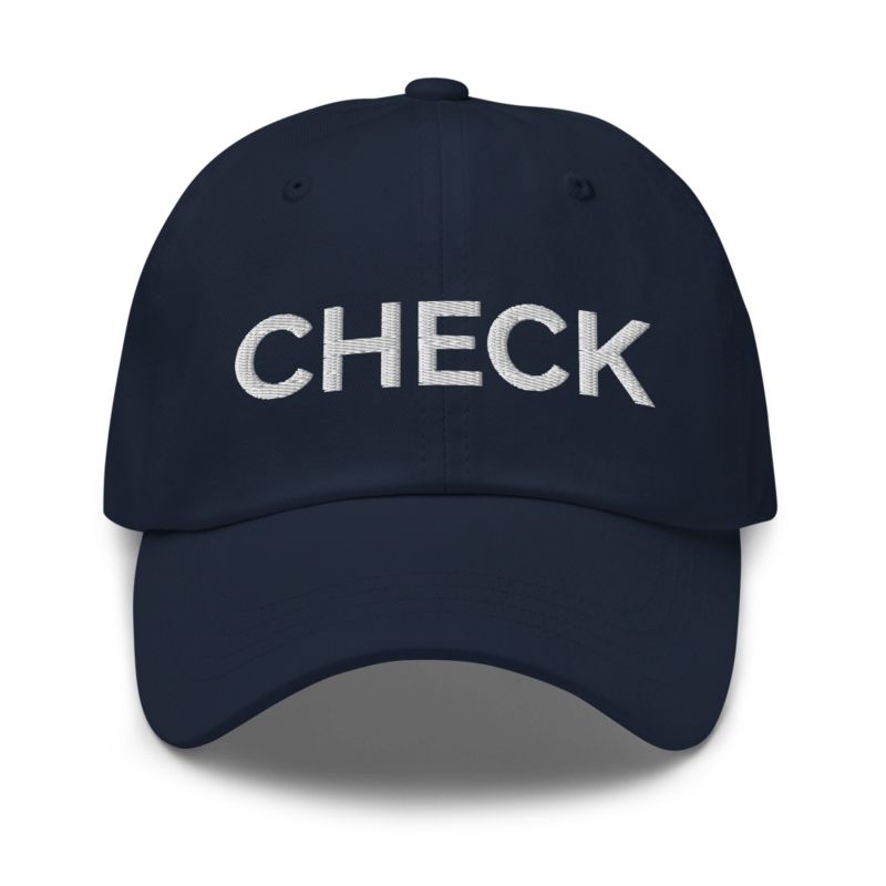 Check Hat - Navy