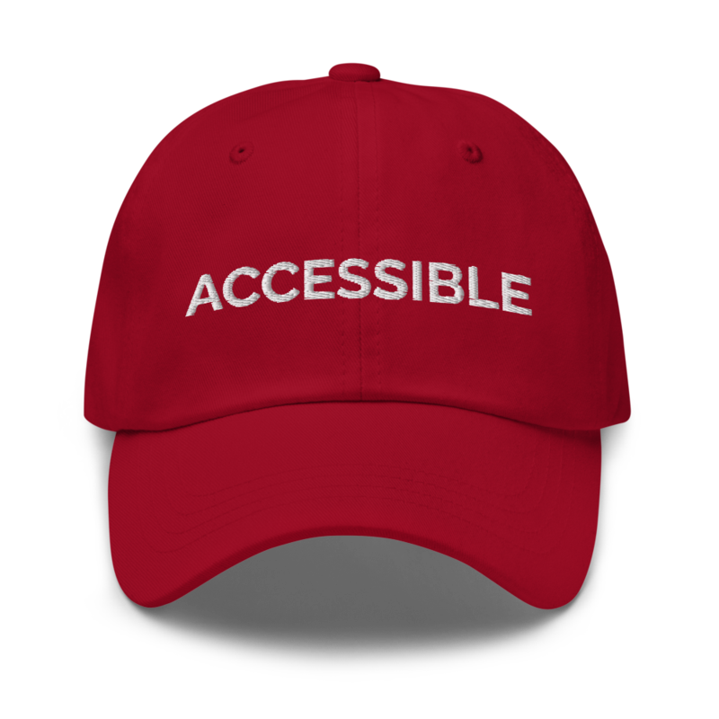 Accessible Hat - Cranberry