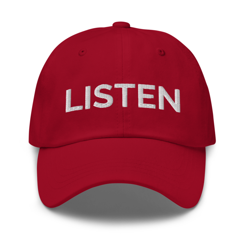 Listen Hat - Cranberry