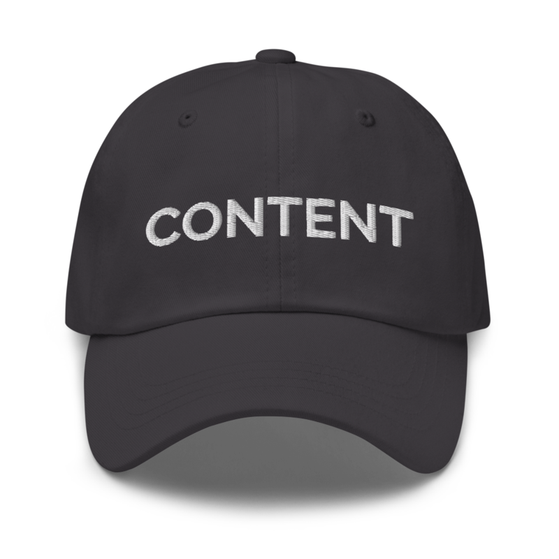 Content Hat - Dark Grey