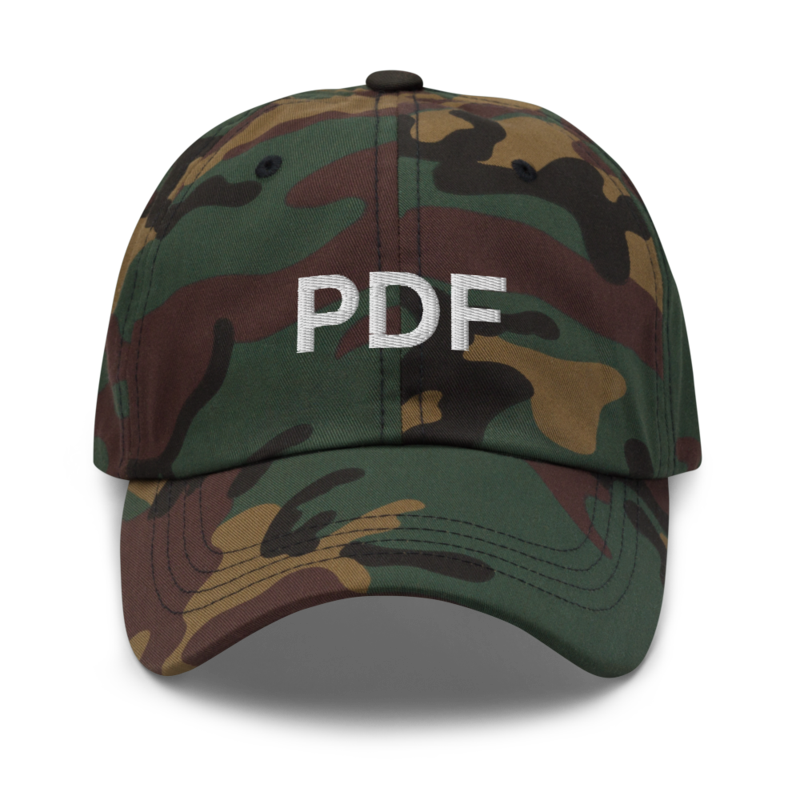 Pdf Hat - Green Camo