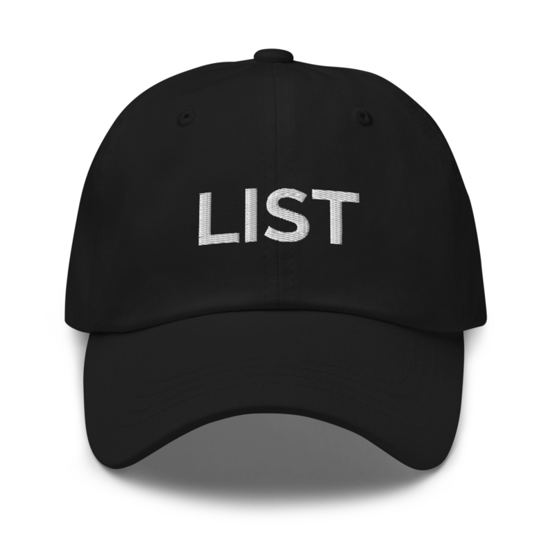 List Hat - Black