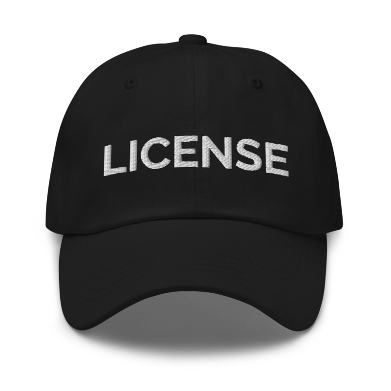 License Hat - Black