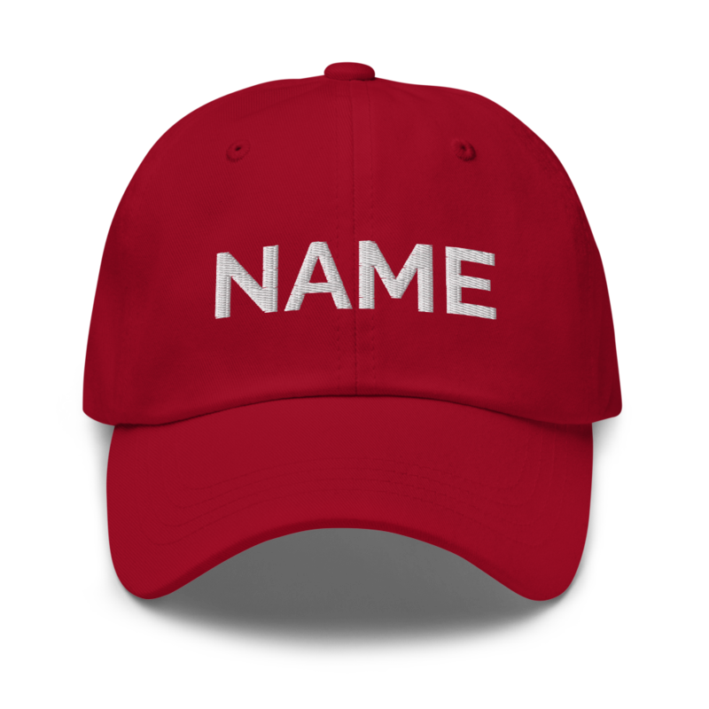 Name Hat - Cranberry