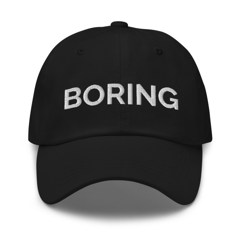 Boring Hat - Black