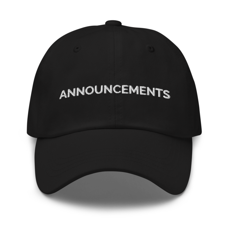 Announcements Hat - Black