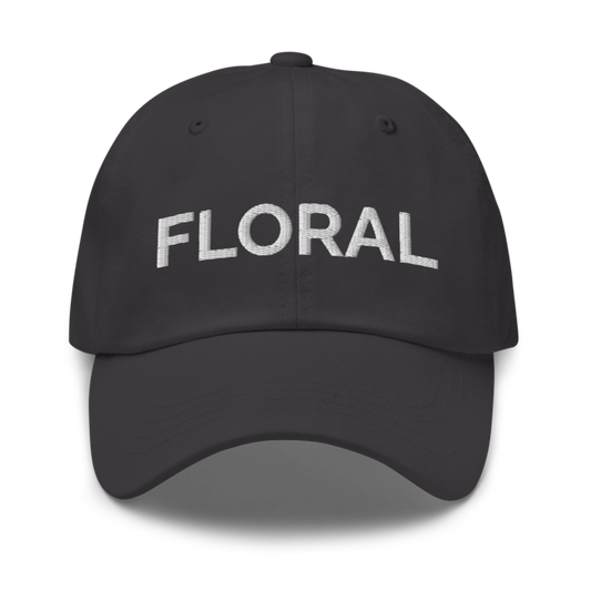 Floral Hat - Dark Grey
