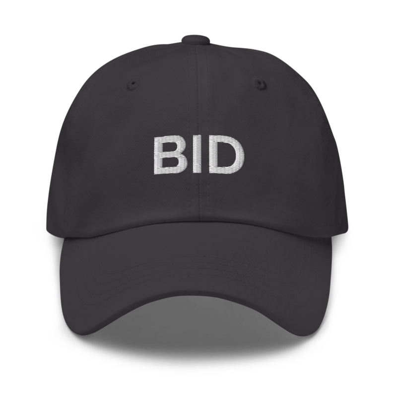 Bid Hat - Dark Grey