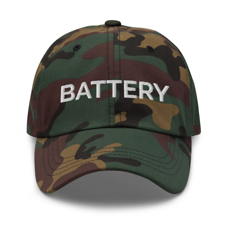 Battery Hat - Green Camo