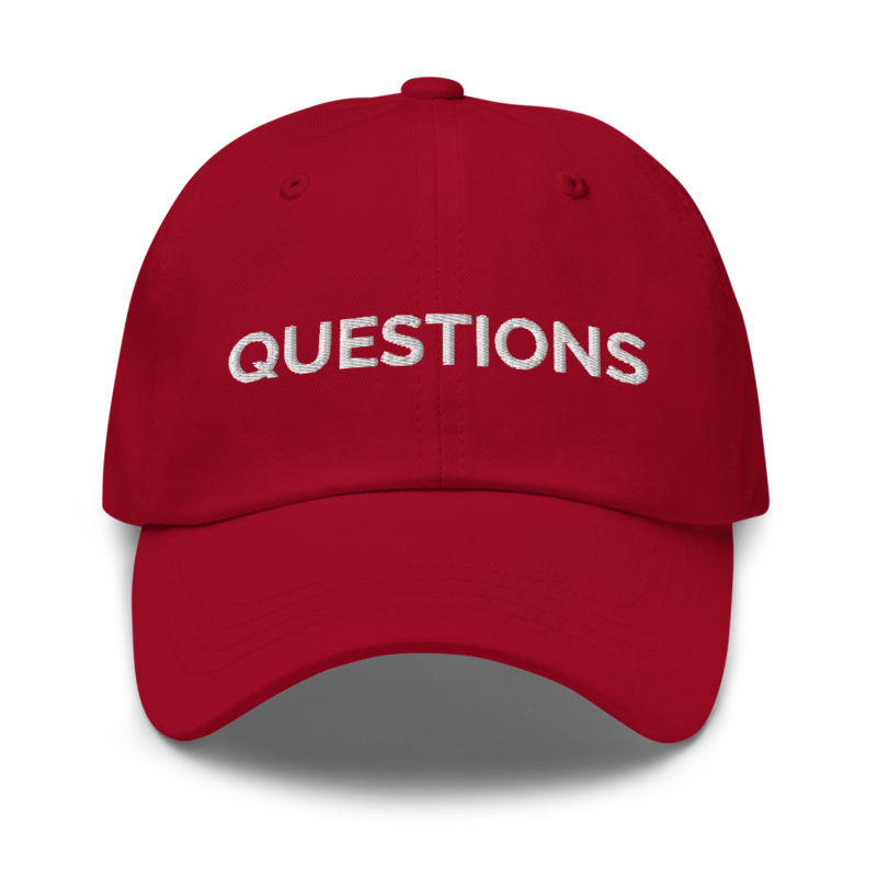 Questions Hat - Cranberry