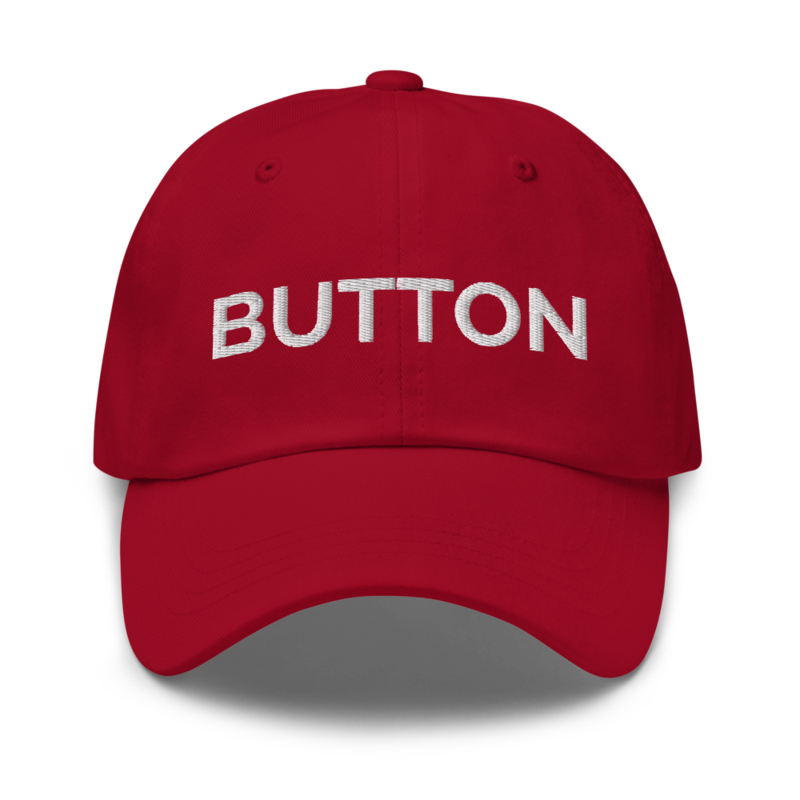 Button Hat - Cranberry