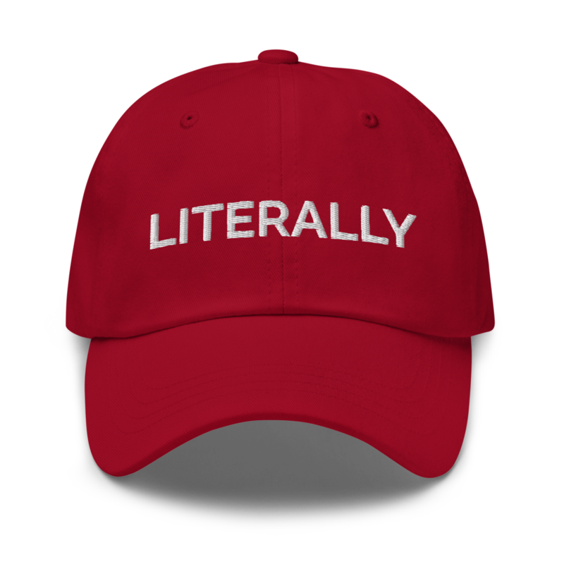 Literally Hat - Cranberry