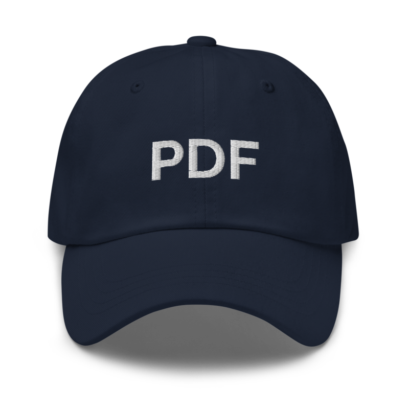 Pdf Hat - Navy