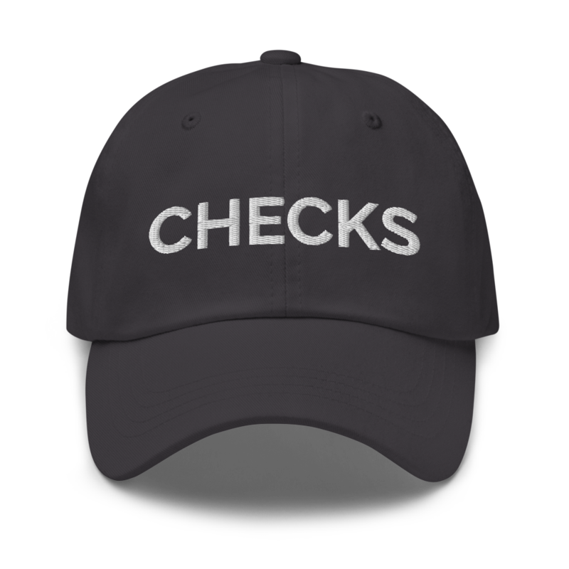 Checks Hat - Dark Grey