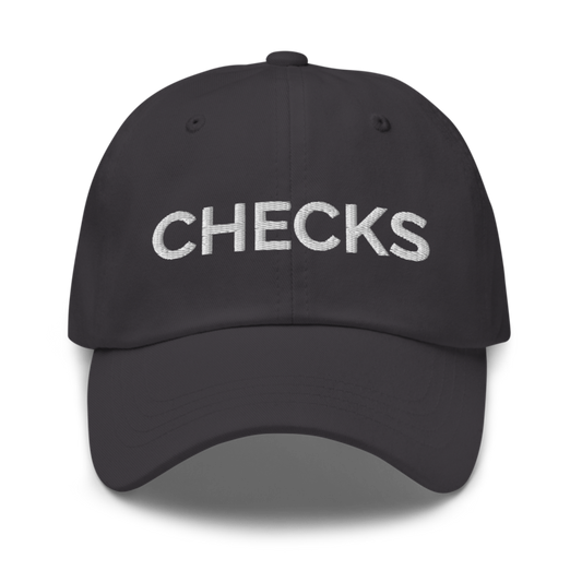 Checks Hat - Dark Grey