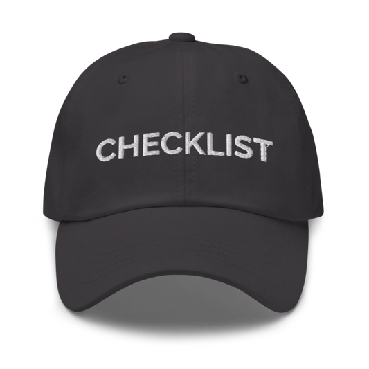 Checklist Hat - Dark Grey