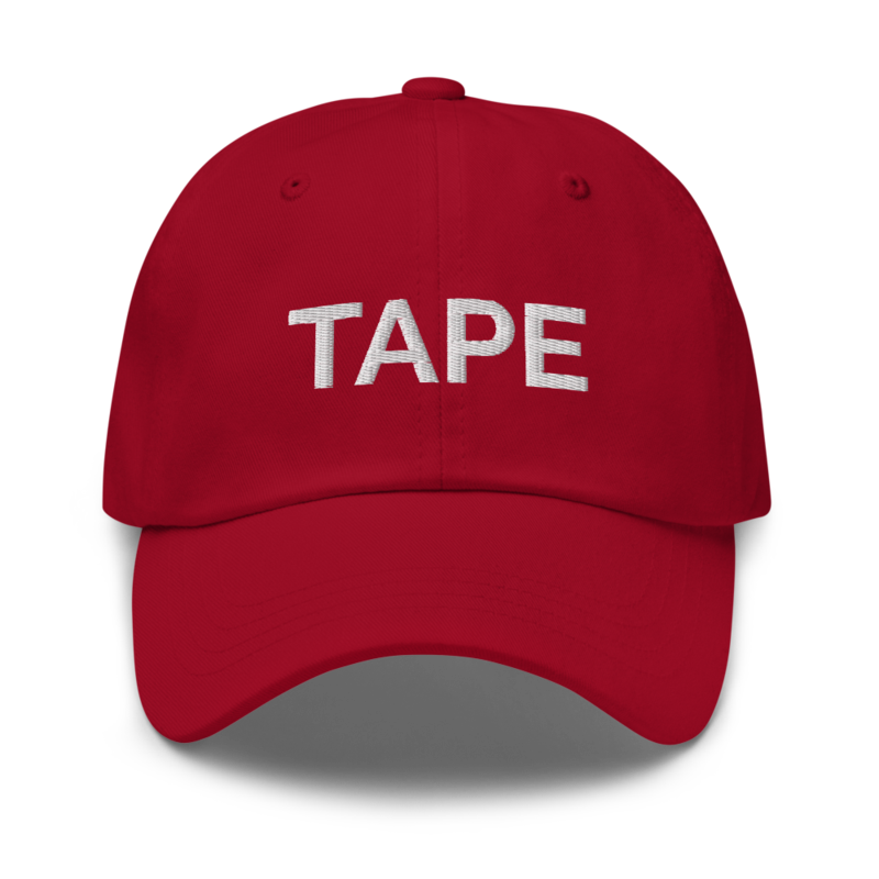 Tape Hat - Cranberry