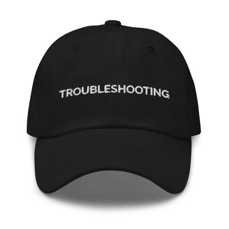 Troubleshooting Hat - Black
