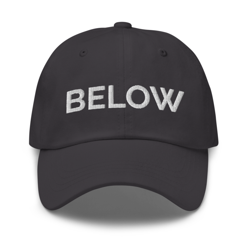 Below Hat - Dark Grey