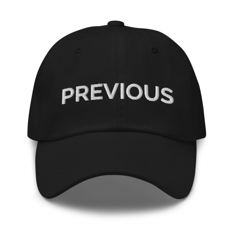 Previous Hat - Black