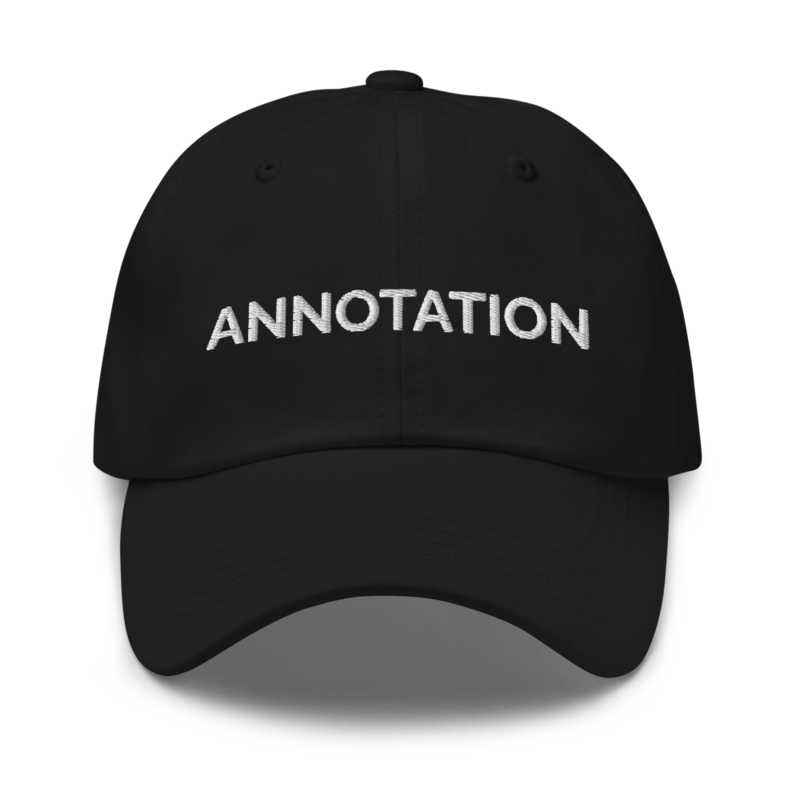 Annotation Hat - Black