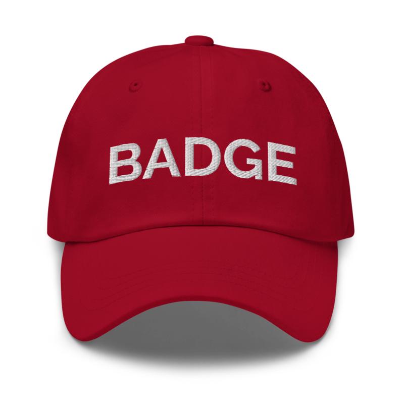 Badge Hat - Cranberry