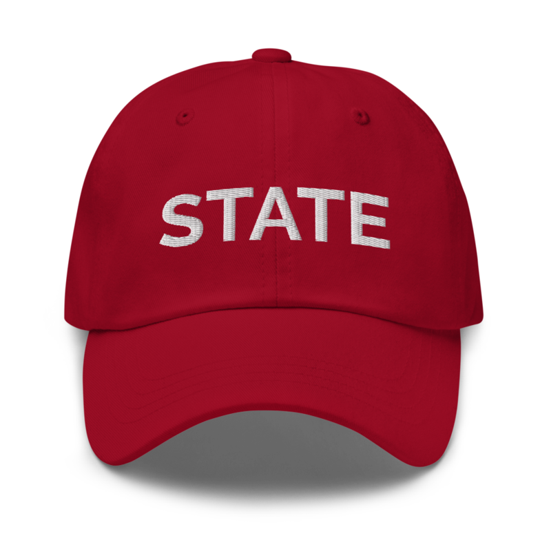 State Hat - Cranberry