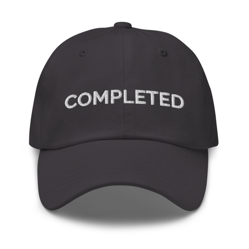 Completed Hat - Dark Grey