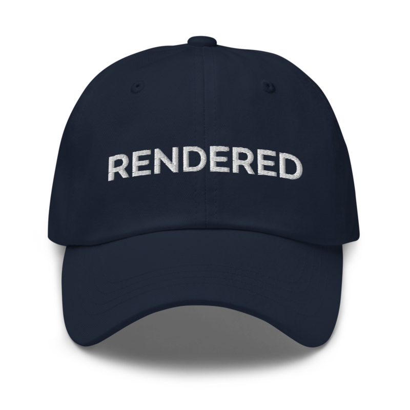 Rendered Hat - Navy