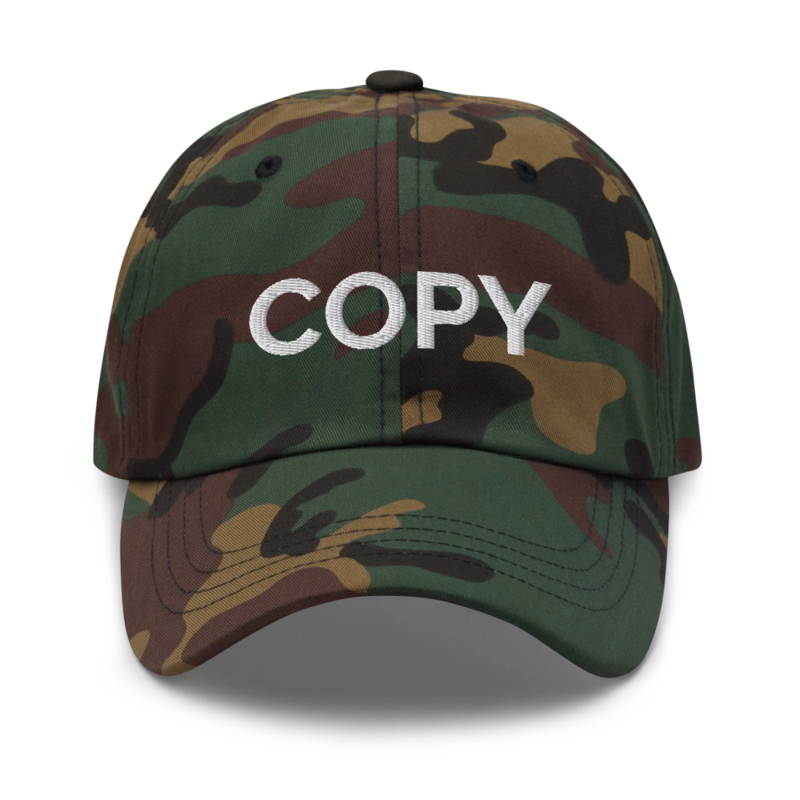 Copy Hat - Green Camo