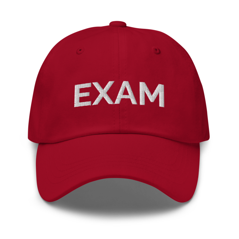 Exam Hat - Cranberry