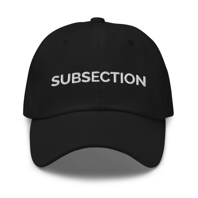 Subsection Hat - Black