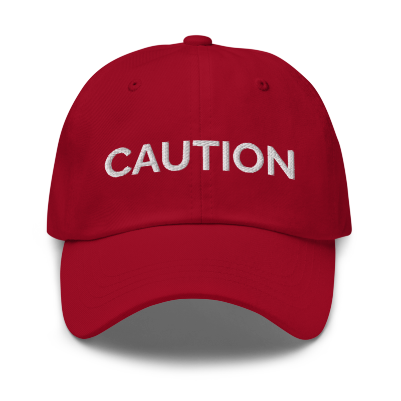 Caution Hat - Cranberry