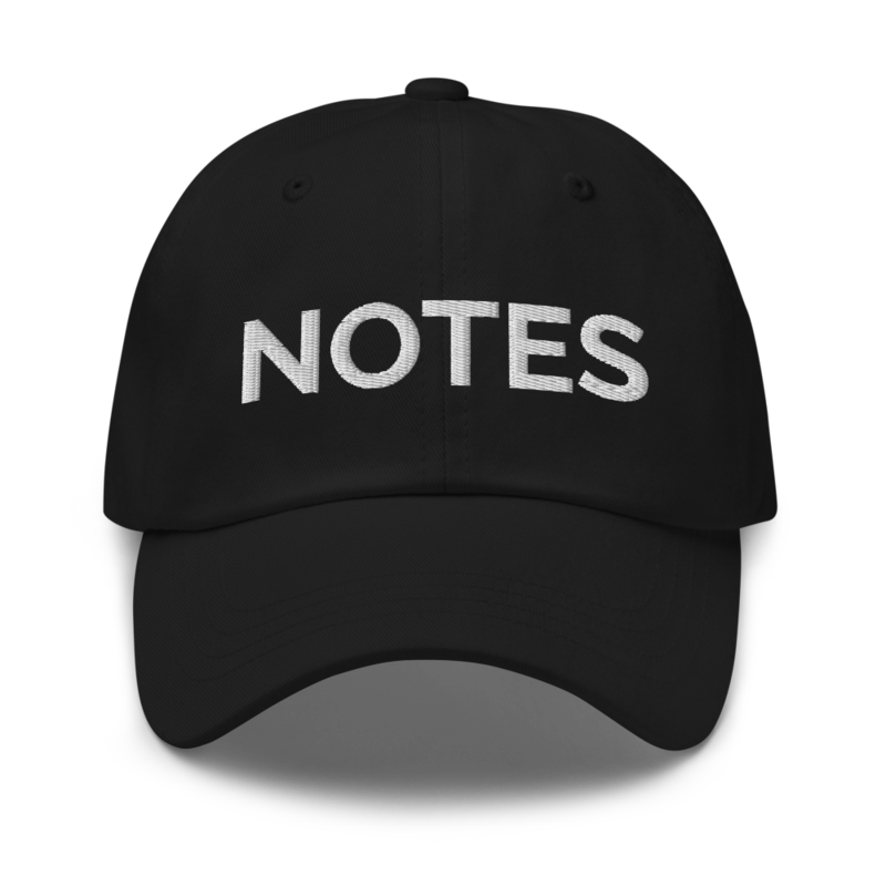 Notes Hat - Black