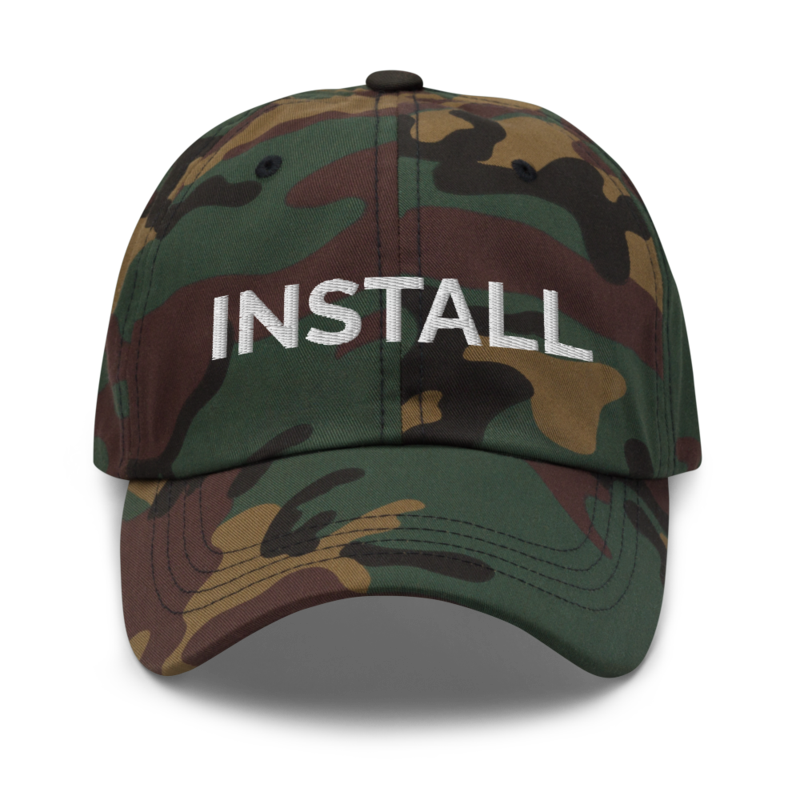 Install Hat - Green Camo