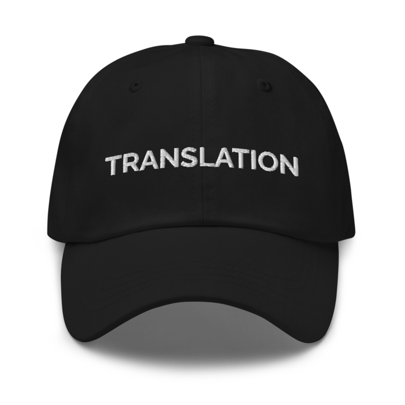 Translation Hat - Black