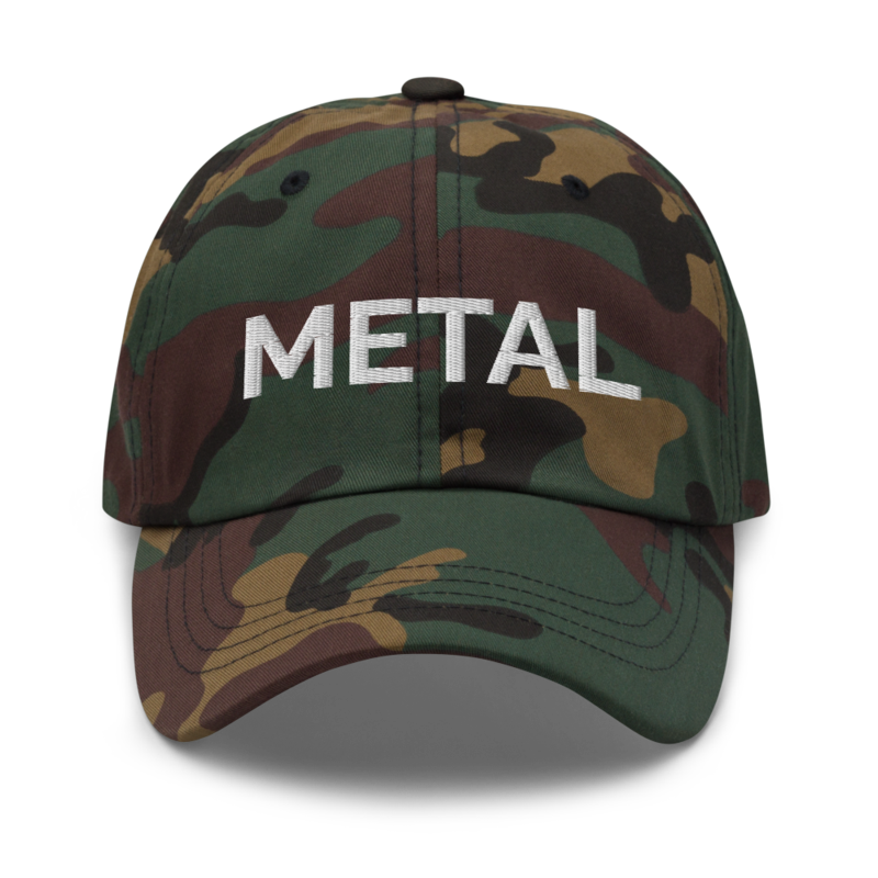 Metal Hat - Green Camo