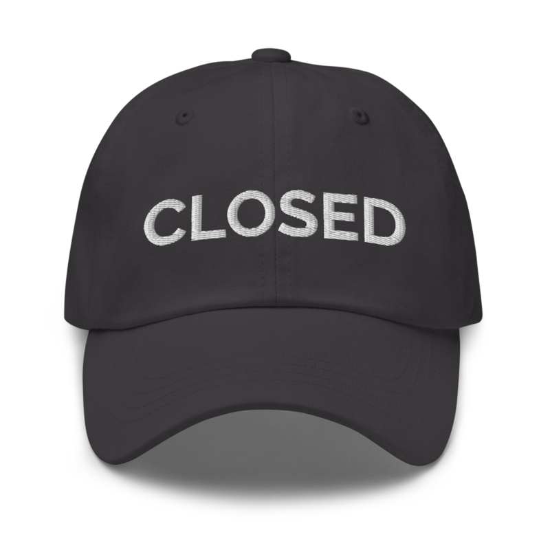 Closed Hat - Dark Grey