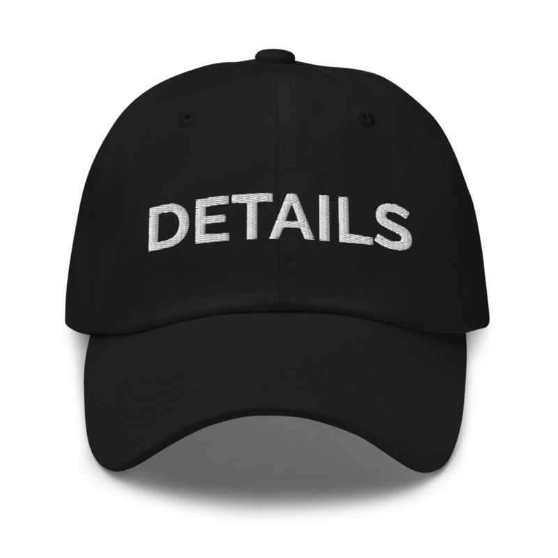 Details Hat - Black