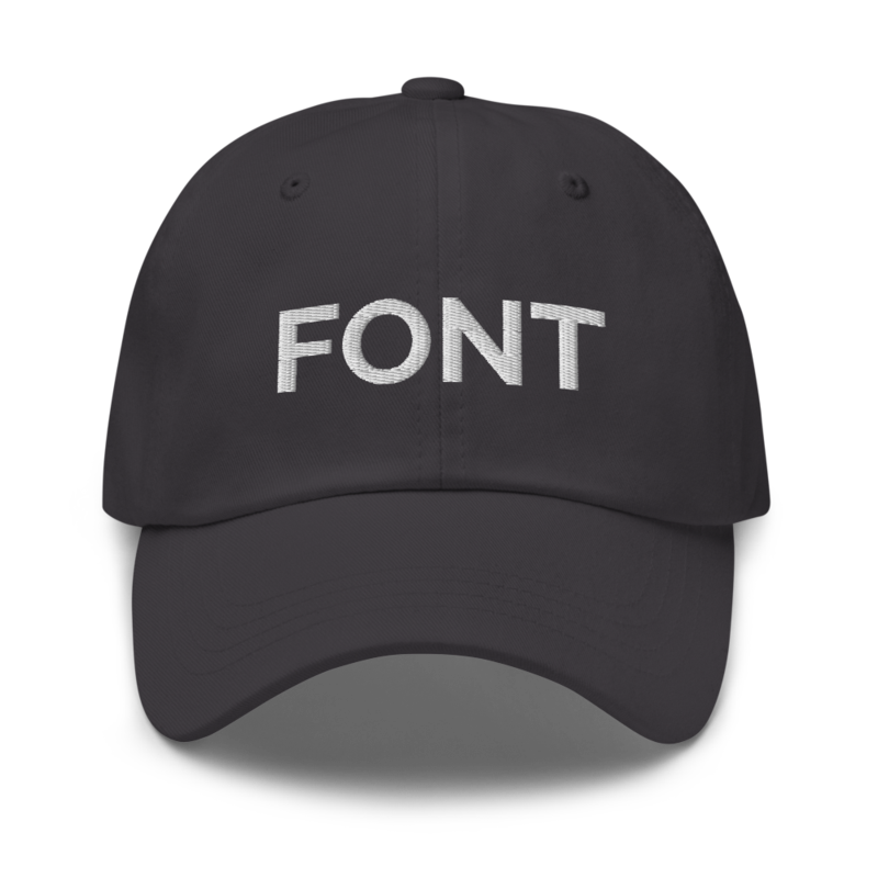 Font Hat - Dark Grey