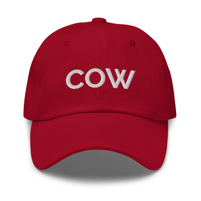 Cow Hat - Cranberry