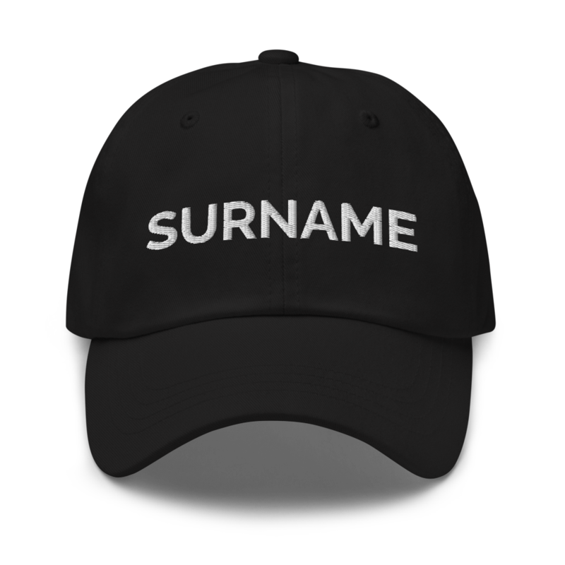 Surname Hat - Black